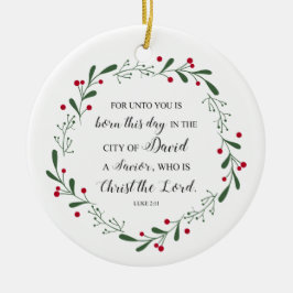 Christliche Weihnachtsbibel Verse Jesus Erretter L Keramik Ornament