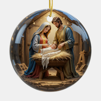 Christliche Weihnachtsfeier - Keramik Urlaubsstimm Keramik Ornament