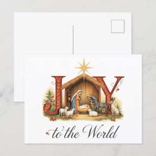 Christliche Weihnachtsfreude für die Welt: Die Ges Postkarte