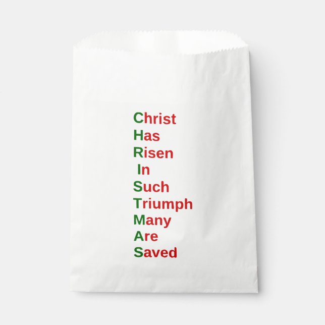 christliche Weihnachtsjesus akrostisch Geschenktütchen (Vorderseite)