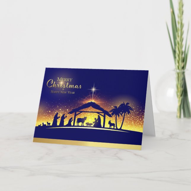 Christliche Weihnachtskarte Feiertagskarte (Vorderseite)