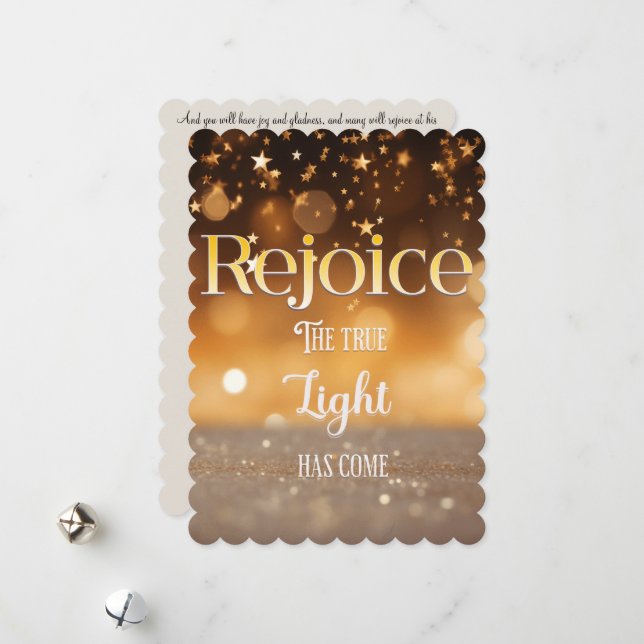 Christliche Weihnachtskarte Feiertagskarte (Vorderseite/Rückseite Beispiel)