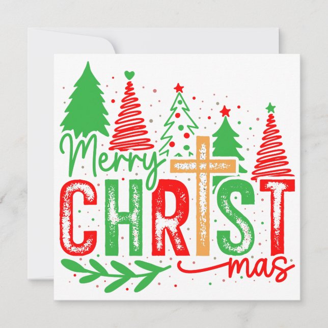 Christliche Weihnachtskarte Karte (Vorderseite)