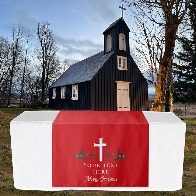 Christliche Weihnachtskirchenveranstaltung Wandteppich (Christian Christmas Church Events Table Runner Tapestry)