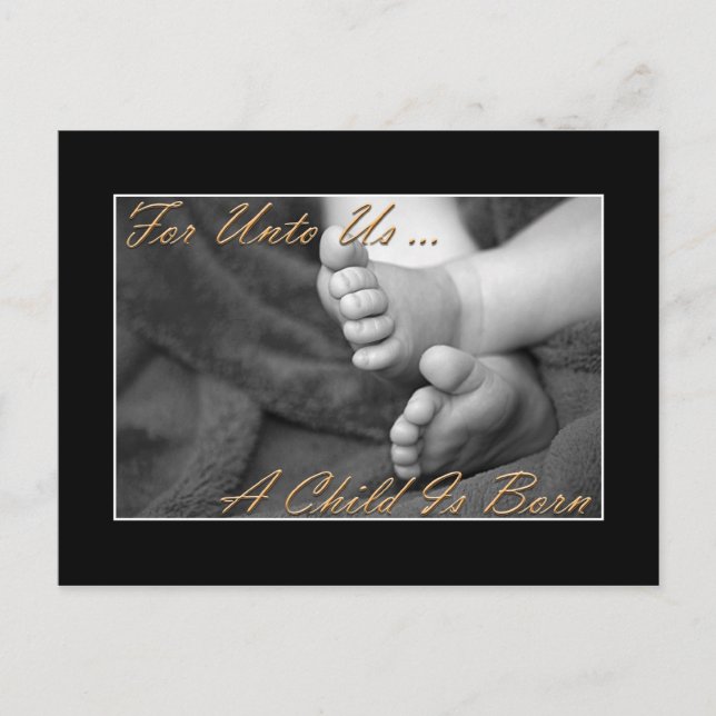 Christliche Weihnachtspostkarte Feiertagspostkarte (Vorderseite)