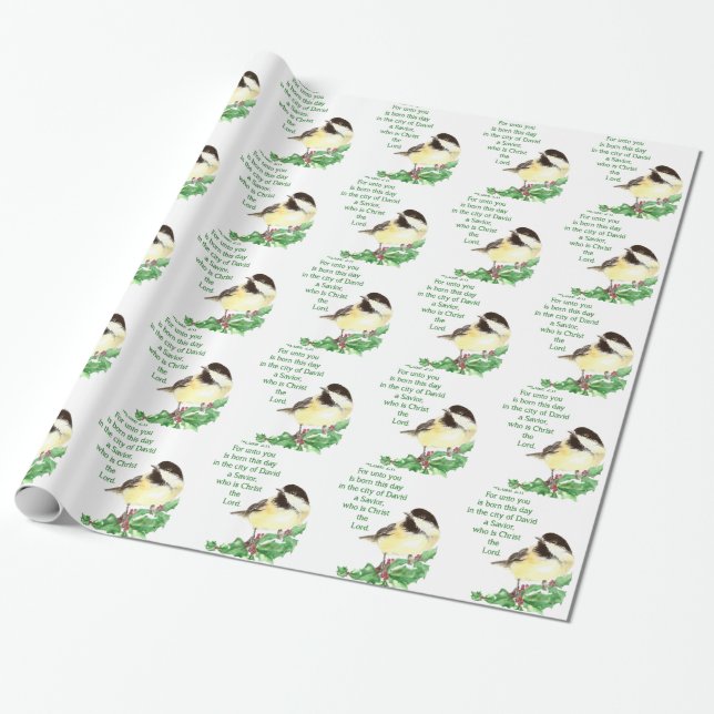 Christliche Weihnachtsschrift Geschenkpapier (Ungerollt)