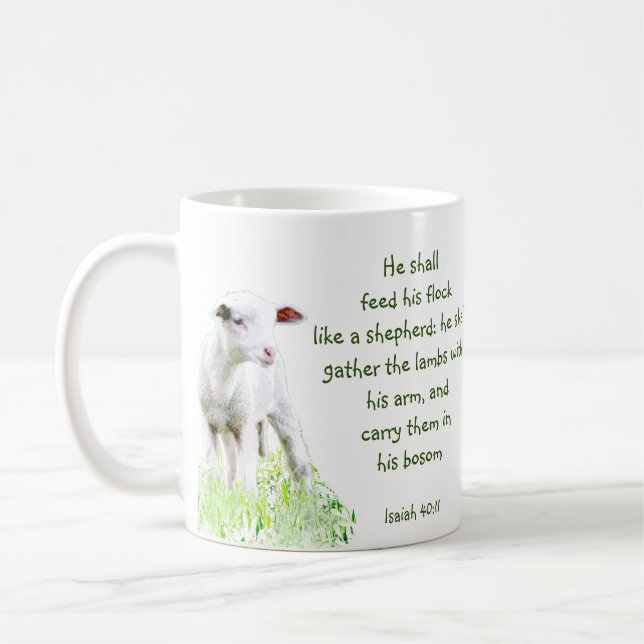 Christliche Weihnachtsschrift Inspiration Verse Kaffeetasse (Links)