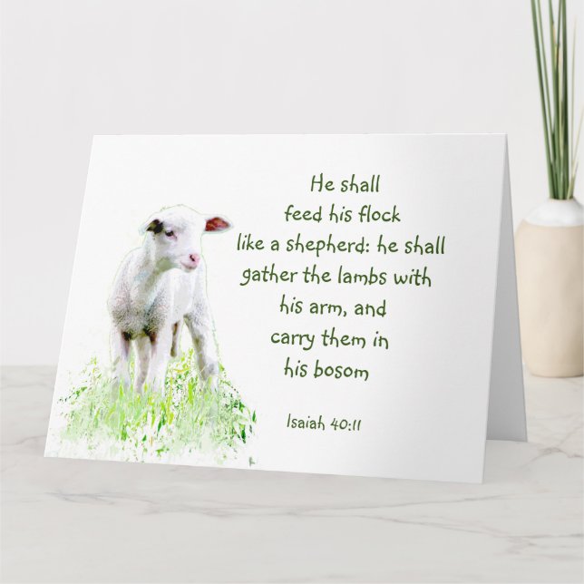 Christliche Weihnachtsschrift Inspiration Verse Karte (Vorderseite)