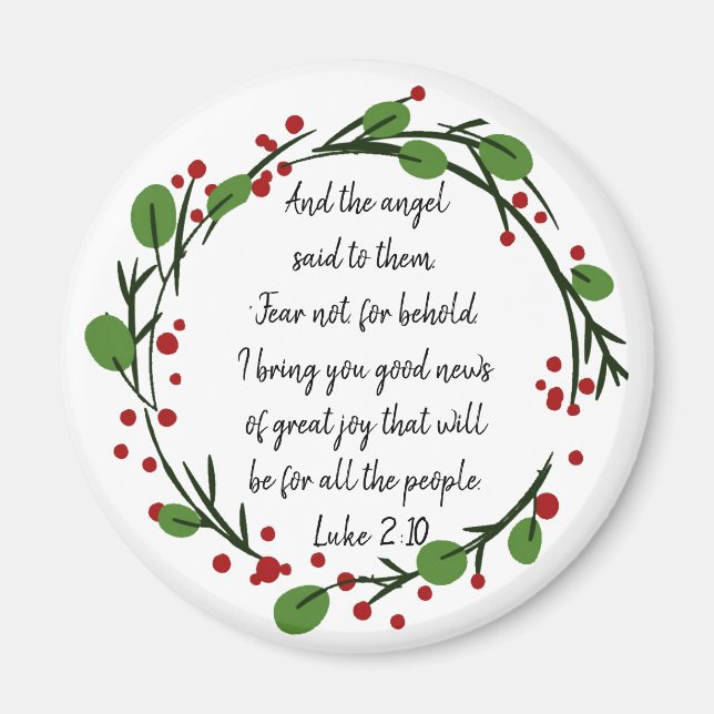 Christliche Weihnachtsschrift Magnet (Vorne)