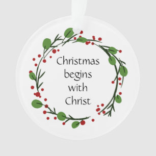 Christliche Weihnachtsschrift Ornament