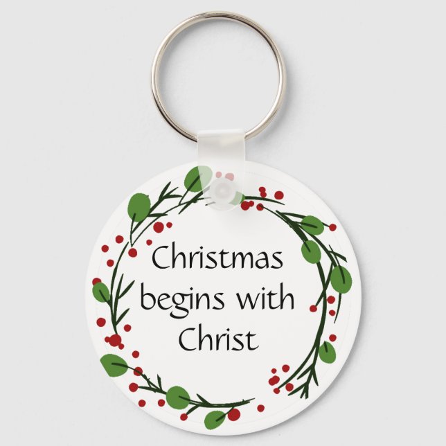 Christliche Weihnachtsschrift Schlüsselanhänger (Vorderseite)