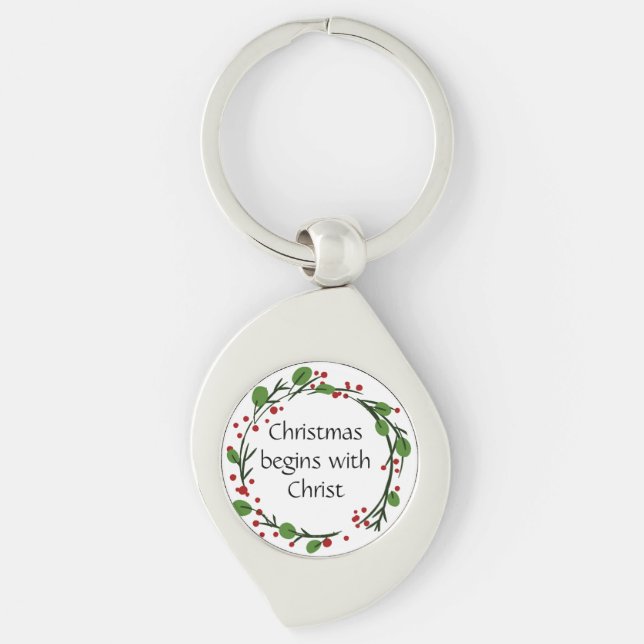 Christliche Weihnachtsschrift Schlüsselanhänger (Vorderseite)