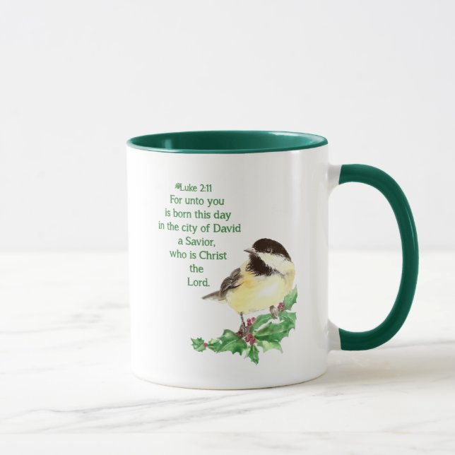 Christliche Weihnachtsschrift Tasse (Rechts)