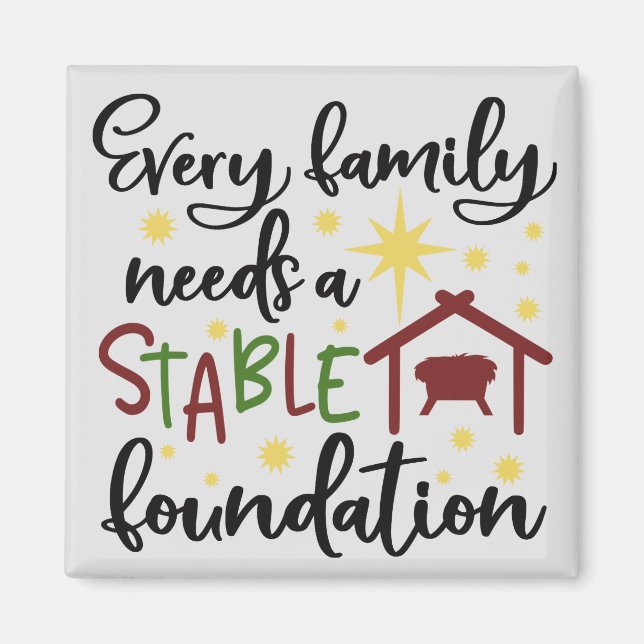 Christliche Weihnachtsstiftung für Familien Magnet (Vorne)