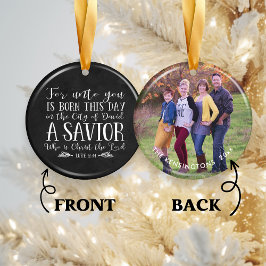 Christliche Weihnachtsverse Typografie Holiday Fot Keramik Ornament