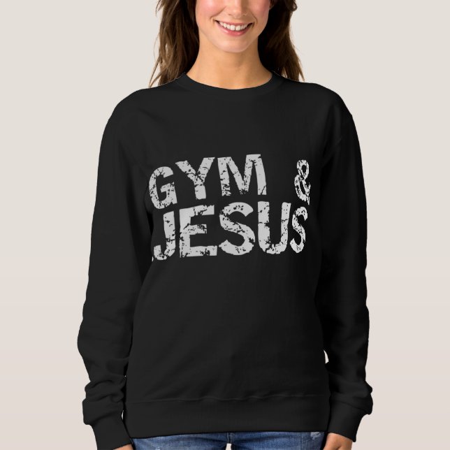 Christliche Workout Geschenke für Männer Not leide Sweatshirt (Vorderseite)