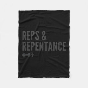 Christliche Workout-Motivation für Reps und Amp; R Fleecedecke