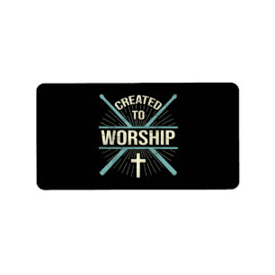 Christliche Worship-Band, die zur Anbetung des Dru Adressaufkleber