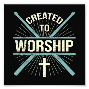 Christliche Worship-Band, die zur Anbetung des Dru Fotodruck