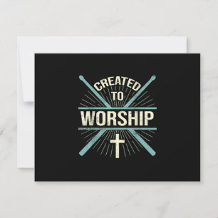 Christliche Worship-Band, die zur Anbetung des Dru RSVP Karte