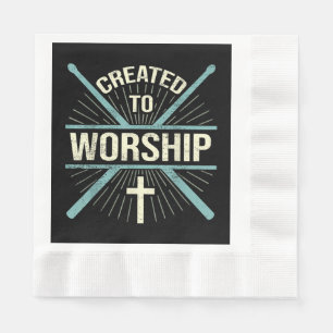 Christliche Worship-Band, die zur Anbetung des Dru Serviette