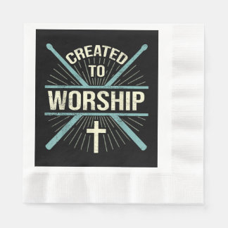 Christliche Worship-Band, die zur Anbetung des Dru Serviette