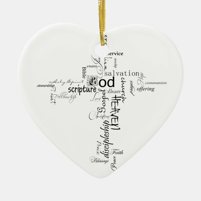 Christliche Wörter Keramik Ornament (Vorne)