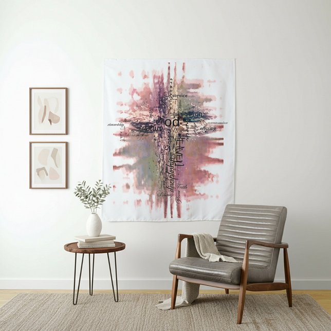 Christliche Wortkreuze Wandteppich (Von Creator hochgeladen)