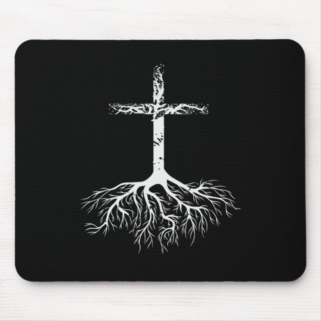Christliche Wurzel deines Glaubens an Jesus Christ Mousepad (Vorne)