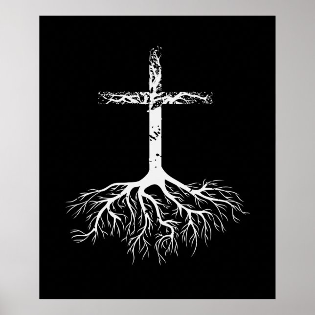 Christliche Wurzel deines Glaubens an Jesus Christ Poster (Vorne)