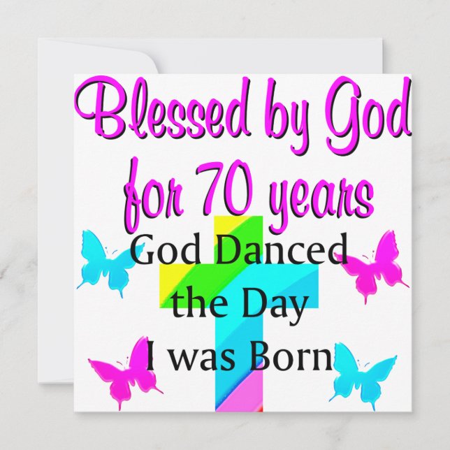 CHRISTLICHER 70. GEBURTSTAG KARTE (Vorderseite)