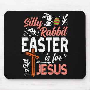 Christlicher alberner Hase Ostern für Jesus Männer Mousepad