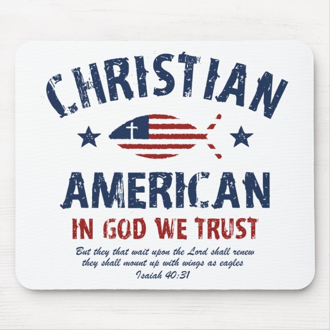 Christlicher Amerikaner Mousepad (Vorne)