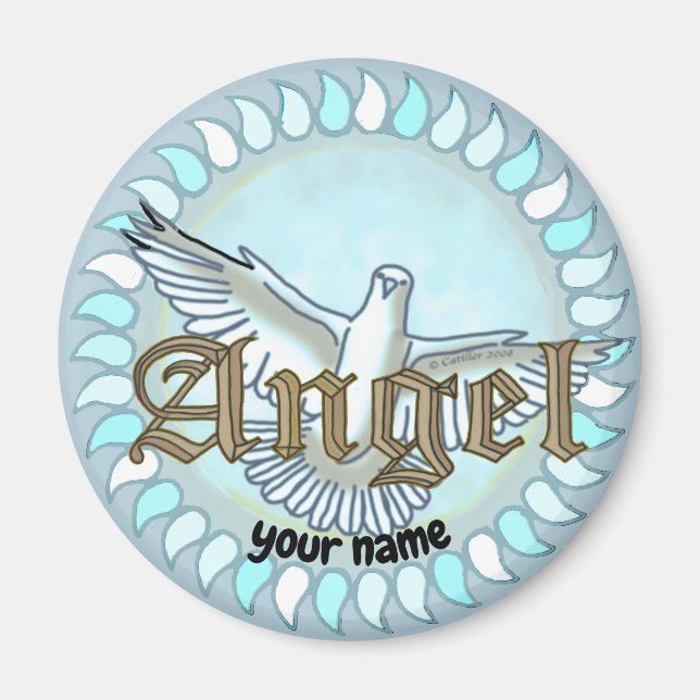 christlicher Angel-Dove-Magnet Magnet (Vorne)