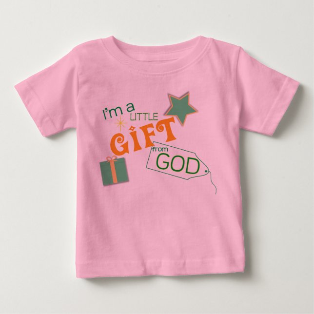 Christlicher Baby-T - Shirt - wenig Geschenk vom (Vorderseite)
