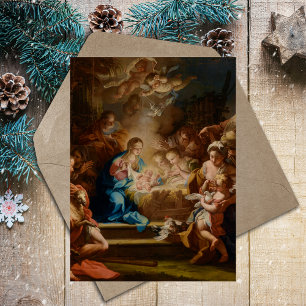 Christlicher Barockstil Weihnachtskrippe Feiertagspostkarte
