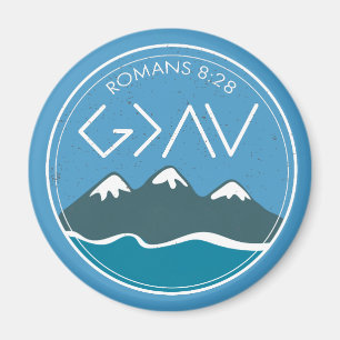 Christlicher Bibel-Vers-Römer-8:28 Gott ist grö Magnet