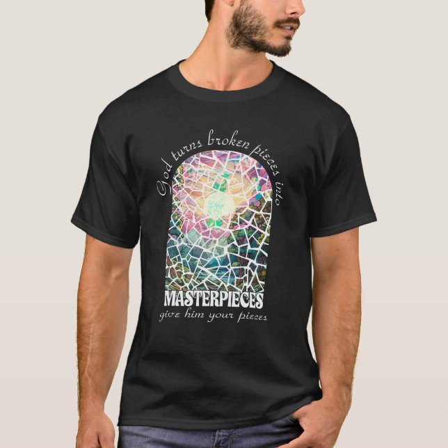 Christlicher Bibelgott verwandelt zerbrochene Stüc T-Shirt (Vorderseite)