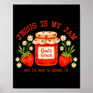Christlicher Bibelvers Glaube Erdbeere Jesus Ist M Poster