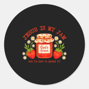 Christlicher Bibelvers Glaube Erdbeere Jesus Ist M Runder Aufkleber