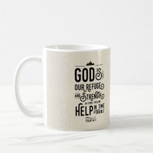Christlicher Bibelvers Gott ist unsere Zuflucht Kaffeetasse