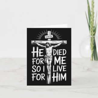 Christlicher Bibelvers Jesus starb für mich Karte