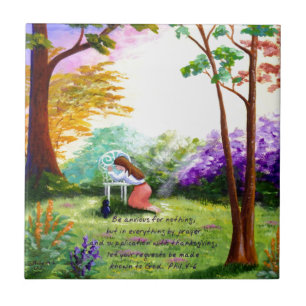 Christlicher Bibelvers Schrift Creationarts Fliese