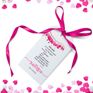 Christlicher Bibelvers Süße rosa Valentinstag Geschenkanhänger
