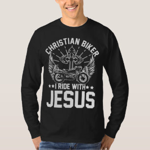 Christlicher Biker I Motorrad-Überfahrt mit Jesus T-Shirt