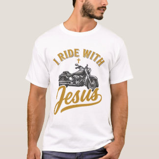Christlicher Biker Ich Fahre Mit Jesus Vintage Mot T-Shirt