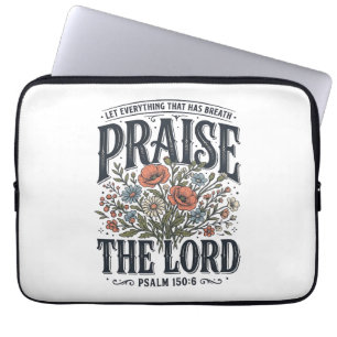 Christlicher Blumenschmuck Lobet den Herrn Psalm 1 Laptopschutzhülle