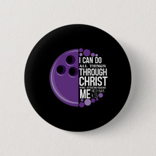 Christlicher Bowling Funny Personalisiert Team Ges Button