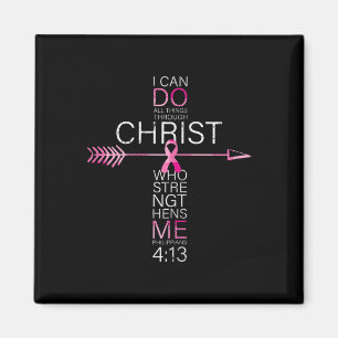 Christlicher Brustkrebs Kreuz Religiöse Bibel Vers Magnet