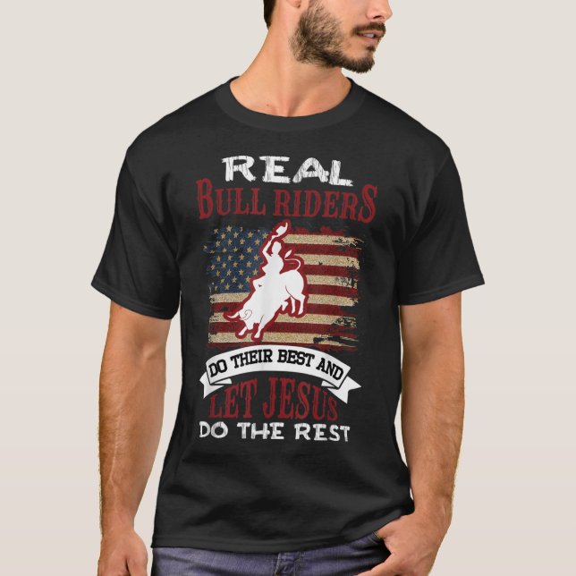 Christlicher Bull Rider T-Shirt (Vorderseite)
